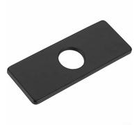 Couvercle de robinet en acier inoxydable pour évier de salle de bain et de cuisine, compatible avec un seul trou, résistant et durable (noir)