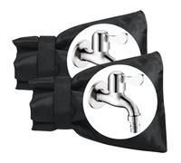 Couvercle de robinet extérieur Housse de robinet d'extérieur, 2 pièces, chaussettes for l'hiver, Protection contre le gel, réutilisable, étanche, isolée, 15x20cm(Black)