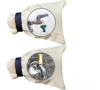 Couvercle de robinet extérieur Housse de robinet d'extérieur, 2 pièces, chaussettes for l'hiver, Protection contre le gel, réutilisable, étanche, isolée, 15x20cm(WHITE)