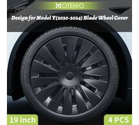 Couvercle de roue de lame à couverture complète pour véhicule TESLA modèle Y 2020 - 20224, 4 pièces, 19 pouces, enjoliveurs, accessoires automobiles New Turbine Style