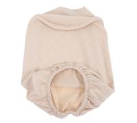 Couvercle de Seau D'eau Beige en Tissu Élastique, Lavable et Réutilisable | Design Enveloppant Intégral, Ouverture Supérieure à Lien, pour Récipient 34cm X 28cm, Usage Quotidien