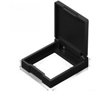 Couvercle de Sécurité pour Boutons d'Appareils 38mm(black Square) | Design sécurisé, empêche les appuis accidentels, taille 38mm, plastique , transparent