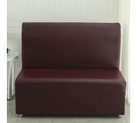 Couvercle De Siège De Carte De Canapé étanche, Couvercle De Canapé Sans Bras En Cuir Pu, Couvercles De Lit De Canapé De Canapé à 2 Places De 110 à 130 Cm à 2 Places Avec Un Fond(Color:Wine Red)
