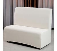 Couvercle De Siège De Carte De Canapé Sans Bras, Couvercle De Canapé Pour Canapé, Housses De Protecteur Extensible De Siège Simple / Double Face, Jacquard Fleece Small Futon Cover(Color:mi bai)