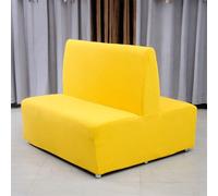 Couvercle De Siège De Carte De Canapé Sans Bras, Couvercle De Couverture De Futon Stretch Protector Housses, Couvercles De Lit De Canapé Pour Canapé à 2 Pla(Size:Siège double face,Color:Bright yellow)