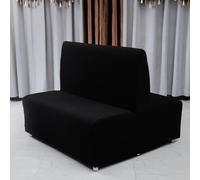 Couvercle De Siège De Carte De Canapé Sans Bras, Couvercle De Couverture De Futon Stretch Protector Housses, Couvercles De Lit De Canapé Pour Canapé à 2 Pla(Size:Siège double face,Color:noir)