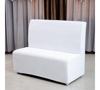 Couvercle De Siège De Carte De Canapé Sans Bras, Couvercle De Couverture De Futon Stretch Protector Housses, Couvercles De Lit De Canapé Pour Canapé à 2 Pla(Size:Siège à un seul côté,Color:White)