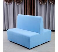 Couvercle De Siège De Carte De Canapé Sans Bras, Couvercle De Couverture De Futon Stretch Protector Housses, Couvercles De Lit De Canapé Pour Canapé à 2 Pla(Size:Siège double face,Color:blue ciel)