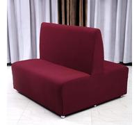 Couvercle De Siège De Carte De Canapé Sans Bras, Couvercle De Couverture De Futon Stretch Protector Housses, Couvercles De Lit De Canapé Pour Canapé à 2 Pla(Size:Siège double face,Color:Wine Red)