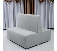 Couvercle De Siège De Carte De Canapé Sans Bras, Couvercle De Couverture De Futon Stretch Protector Housses, Couvercles De Lit De Canapé Pour Canapé à 2 Pla(Size:Siège double face,Color:gris clair)