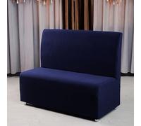 Couvercle De Siège De Carte De Canapé Sans Bras, Couvercle De Couverture De Futon Stretch Protector Housses, Couvercles De Lit De Canapé Pour Canapé à 2 Pla(Size:Siège monomoteur,Color:bleu noire)