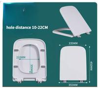 Couvercle De Siège De Toilette Épaissi,Siège De Toilette Avant Ouvert,Remplacement De Panneau De Couverture,Type De Ralentissement Universel,Type U,Type O,Type V,Ménage,1 Pièce - Type P