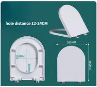 Couvercle De Siège De Toilette Épaissi,Siège De Toilette Avant Ouvert,Remplacement De Panneau De Couverture,Type De Ralentissement Universel,Type U,Type O,Type V,Ménage,1 Pièce - Type E