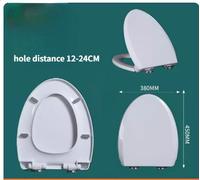 Couvercle De Siège De Toilette Épaissi,Siège De Toilette Avant Ouvert,Remplacement De Panneau De Couverture,Type De Ralentissement Universel,Type U,Type O,Type V,Ménage,1 Pièce - Type L