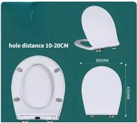 Couvercle De Siège De Toilette Épaissi,Siège De Toilette Avant Ouvert,Remplacement De Panneau De Couverture,Type De Ralentissement Universel,Type U,Type O,Type V,Ménage,1 Pièce - Type M