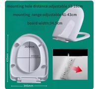 Couvercle De Siège De Toilette Épaissi,Siège De Toilette Avant Ouvert,Remplacement De Panneau De Couverture,Type De Ralentissement Universel,Type U,Type O,Type V,Ménage,1 Pièce - Type X
