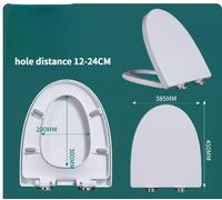 Couvercle De Siège De Toilette Épaissi,Siège De Toilette Avant Ouvert,Remplacement De Panneau De Couverture,Type De Ralentissement Universel,Type U,Type O,Type V,Ménage,1 Pièce - Type K