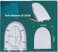 Couvercle De Siège De Toilette Épaissi,Siège De Toilette Avant Ouvert,Remplacement De Panneau De Couverture,Type De Ralentissement Universel,Type U,Type O,Type V,Ménage,1 Pièce - Type V