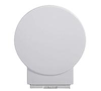 Couvercle de siège de Toilette Rond, épais et antibactérien - Couvercle de Toilette Universel Blanc, en polypropylène écologique, résine urée-formaldéhyde - Haute qualité et (PP)