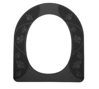Couvercle de siège de toilettes universels silicone sans glissement tampon de siège de toilette durable confortable pour les enfants âgés de salle de bain maison 39,5x34cm (Gris)