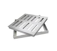 Couvercle de siphon de sol ultra-résistant, Grille d'égout en acier inoxydable argentée 100x100/150x150/200x200x20mm(150x150x20mm)