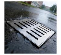 Couvercle de siphon de sol ultra-résistant, Tailles multiples de couverture grille drain d'acier inoxydable for la protection drainage d'égout cour(50x30x3cm/19.7x11.8x1.2in)