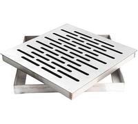 Couvercle de Siphon Sol en Acier Inoxydable, carré antidérapant | For l'extérieur, les routes, les écoles, les places(300*300*20mm)