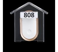 Couvercle De Sonnette Annulaire, Couvercle De Protection De Sonnette - Housse De Transparente en Forme De Maison,Housse De Sonnette Polyvalente pour Intérieur Et Extérieur, Protection Contr