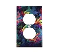 Couvercle de sortie de fleur colorée, plaque murale standard américaine avec vis - En acier inoxydable résistant à la chaleur et aux chocs pour décoration d'intérieur