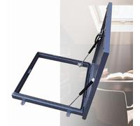 Couvercle de Sortie d'Escalier de Cave de Sous-Sol de Grenier en Acier Inoxydable, Couvercle de Trappe d'Accès de Toit Étanche à la Pluie (avec Tige Hydraulique et Joint en Caoutchouc). 60*60cm