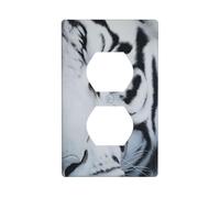 Couvercle de sortie d'interrupteur blanc œil de tigre décoratif 1 gang plaque murale pour cuisine salle de bain taille 7 x 11,4 cm