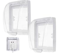 Couvercle de sortie TNC en plastique transparent, 2 pièces, interrupteur mural étanche, boîte de couvercle sonnette, prise panneau lumineux mural, boîte sortie extérieure rabattable