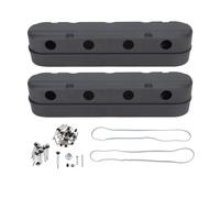 Couvercle de soupape de moteur de remplacement en aluminium haute résistance pour moteurs LS1 LS2 LS3 LS6 LS7 avec design vintage, finition mate, kit complet comprenant des (Matte Black)