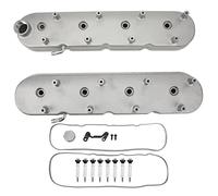 Couvercle de soupape de moteur en fonte d'aluminium, finition mate argentée avec support de jambe de force, bouchon d'huile pour LS LS1 LS2 LS3 LS6 LS7 5.3 6.0 6.2 2 pièces