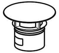 Geberit Couvercle de soupape Clou 241993211 m i. Ü, f WT-An., hgl, vissé, plastique