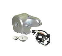Couvercle De Stator Compatible avec Moto Pit Bike 50cc-125cc avec 2 Bobines Magnéto(STATOR and Cover)