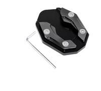Couvercle De Support Latéral Moto En Alliage D'aluminium, Accessoires D'extension Pied Vélo Agrandisseur Pad(Black)