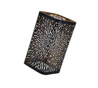 Couvercle de suspension cylindrique élégant avec découpes florales complexes et intérieur doré pour un éclairage doux, abat-jour cylindrique