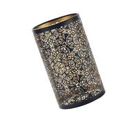 Couvercle de suspension cylindrique élégant avec découpes florales complexes et intérieur doré pour un éclairage doux, abat-jour cylindrique