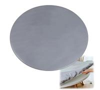 Couvercle de table en plein air, nappe élastique ronde Couverture de table en plastique à dos pour 45-56 pouces couvercle de table de pique-nique, nappe extérieure, nappe pour le camping, gris