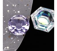 Couvercle de tasse en cristal Type de bouchon Dish Cup Outil d'art Verrerie avec couvercle pour outils de soins d'art