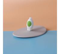 Couvercle de tasse en silicone étanche avec joint d'aspiration pour café, thé et soupe (ours vert)