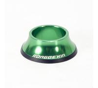 Couvercle de tige de fourche de vélo de 28 à 6 mm pour vélos de route, convient aux casques supérieurs dissimulés de 44 mm avec matériau en alliage d'aluminium et manchon anti-poussière (vert)