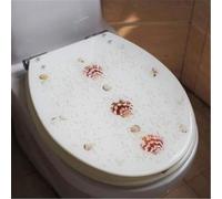 Couvercle de toilette antibactérien, en forme de U/V/O, charnière universelle à fermeture douce, raccords en acier inoxydable, résistant à la corrosion, design silencieux, facile à nettoyer