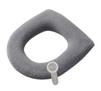 Couvercle de toilette de salle de, Dark Grey HANDLE, Dark Grey B | Housse lavable et respirante avec poignée antidérapante pour la plupart des formes de toilettes, essentiel pour la