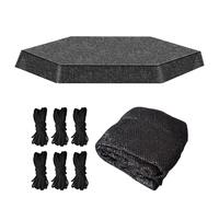 Couvercle De Trampoline - Couvercle De La Teinte De Trampoline, Canopée De Trampoline Protectrice | Couvercle De La Teinte Solaire, Canopée De Crème Solaire Résistante Aux Accessoires De Sécurité Plia
