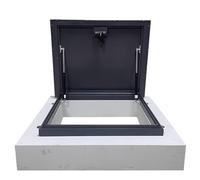 Couvercle de trappe d'accès de toit en aluminium étanche et imperméable avec joint en caoutchouc 65 x 65 cm pour utilisation sous-sol/souterrain