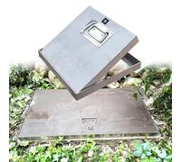 Couvercle de trappe de secours verrouillable avec poignée pour accès extérieur et entretien dans la terrasse, le jardin ou la cour