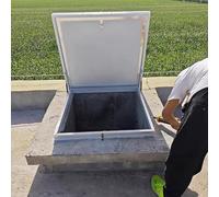 Couvercle de trappe de toit de grenier en aluminium 304 de qualité supérieure - Durable et résistant aux intempéries pour un accès et un entretien faciles - Disponible en tailles de 43 x 61 à 122 x