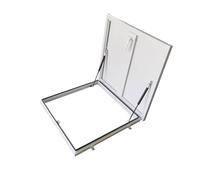 Couvercle de trappe de toit en métal imperméable avec serrure | Panneau d'accès antivol pour fenêtre de toit de grenier | Couvercle d'accès d'urgence | 75 x 75 cm - Blanc